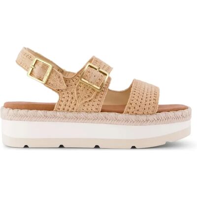 Sandales compensées en crochet femme Toms Giana Beige 38,5 - Publicité Sandales compensées en crochet femme Toms Giana Beige 38,5 - Publicité