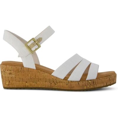 Sandales compensées femme Toms Julia Blanc 38,5 - Publicité Sandales compensées femme Toms Julia Blanc 38,5 - Publicité