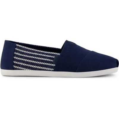 Espadrilles avec imprimé à rayures Toms Alpargata Classic Bleu 44,5 - Publicité Espadrilles avec imprimé à rayures Toms Alpargata Classic Bleu 44,5 - Publicité