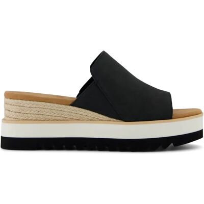 Mules compensées cuir femme Toms Diana Noir 40 - Publicité Mules compensées cuir femme Toms Diana Noir 40 - Publicité