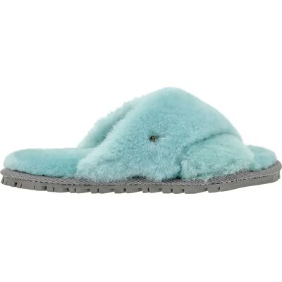 Pantoufles en peau de mouton femme Vanuba Kerry Bleu 41 - Publicité Pantoufles en peau de mouton femme Vanuba Kerry Bleu 41 - Publicité