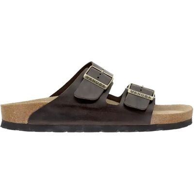 Sandales en cuir femme Vanuba Ohio Crazy Marron 40 - Publicité Sandales en cuir femme Vanuba Ohio Crazy Marron 40 - Publicité