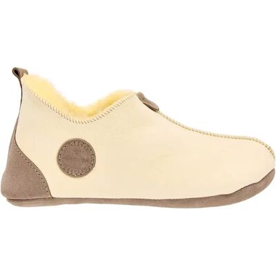 Pantoufles en peau de mouton Vanuba Oxford Jaune 45 - Publicité Pantoufles en peau de mouton Vanuba Oxford Jaune 45 - Publicité