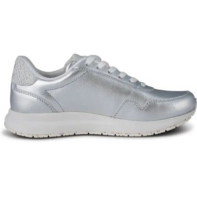 Baskets femme Woden Nora Natural Soft Metallic Argenté 38 - Publicité Baskets femme Woden Nora Natural Soft Metallic Argenté 38 - Publicité