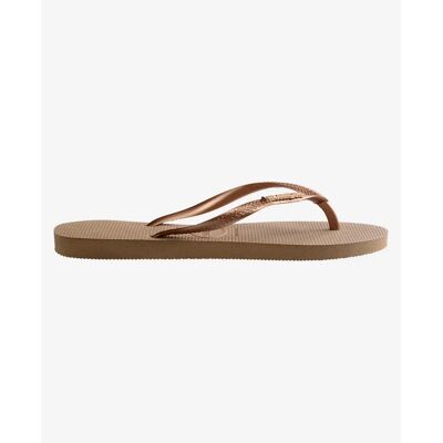 Tongs femme Havaianas Slim Logo Metallic Rose 35/36 - Publicité Tongs femme Havaianas Slim Logo Metallic Rose 35/36 - Publicité