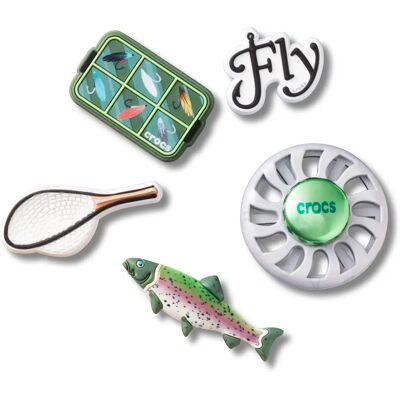 Jibbitz Crocs Fly Fishing (x5) Multicolore TU - Publicité Jibbitz Crocs Fly Fishing (x5) Multicolore TU - Publicité