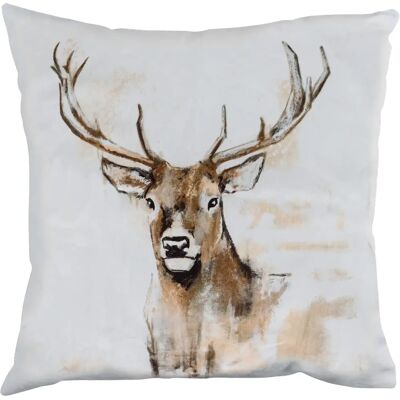Housse de coussin Akah Deer Blanc 40x40 cm - Publicité Housse de coussin Akah Deer Blanc 40x40 cm - Publicité