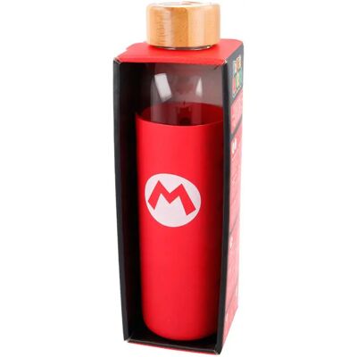 Gourde en verre avec couvercle en silicone Stor Nintendo Super Mario Bros Rouge 585 ml - Publicité Gourde en verre avec couvercle en silicone Stor Nintendo Super Mario Bros Rouge 585 ml - Publicité