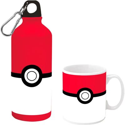 Gourde aluminium + tasse Educa Borras Pokémon Rouge 500 ml - Publicité Gourde aluminium + tasse Educa Borras Pokémon Rouge 500 ml - Publicité
