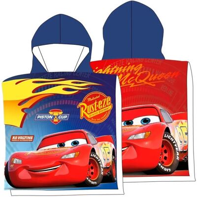 Poncho en coton Disney Disney Cars Bleu 55x100 cm - Publicité Poncho en coton Disney Disney Cars Bleu 55x100 cm - Publicité