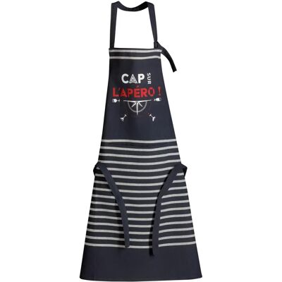 Tablier de cuisine recyclé Winkler Cap sur l'apéro Bleu 72x90 cm - Publicité Tablier de cuisine recyclé Winkler Cap sur l'apéro Bleu 72x90 cm - Publicité