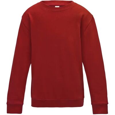 Sweatshirt enfant Just Hoods Awdis Rouge 9/11 ans - Publicité Sweatshirt enfant Just Hoods Awdis Rouge 9/11 ans - Publicité