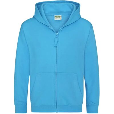 Sweatshirt à capuche full zip enfant Just Hoods Bleu 9/11 ans - Publicité Sweatshirt à capuche full zip enfant Just Hoods Bleu 9/11 ans - Publicité