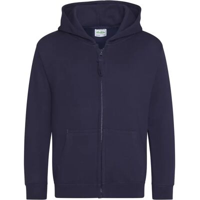 Sweatshirt à capuche full zip enfant Just Hoods Bleu 9/11 ans - Publicité Sweatshirt à capuche full zip enfant Just Hoods Bleu 9/11 ans - Publicité