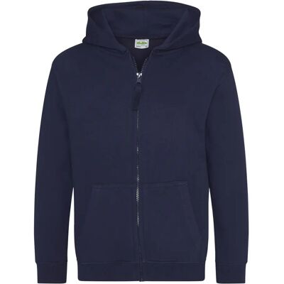 Sweatshirt à capuche full zip enfant Just Hoods Bleu 9/11 ans - Publicité Sweatshirt à capuche full zip enfant Just Hoods Bleu 9/11 ans - Publicité