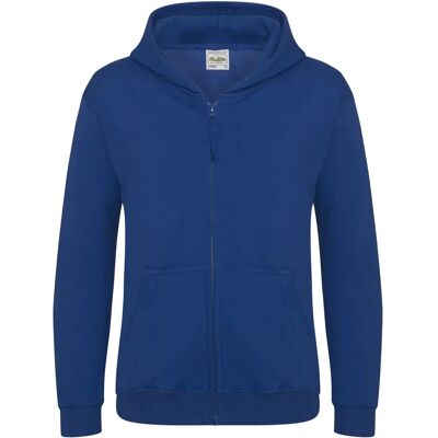 Sweatshirt à capuche full zip enfant Just Hoods Bleu 9/11 ans - Publicité Sweatshirt à capuche full zip enfant Just Hoods Bleu 9/11 ans - Publicité