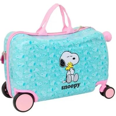 Valise Safta Snoopy ABS Bleu 44x27x21 cm - Publicité Valise Safta Snoopy ABS Bleu 44x27x21 cm - Publicité