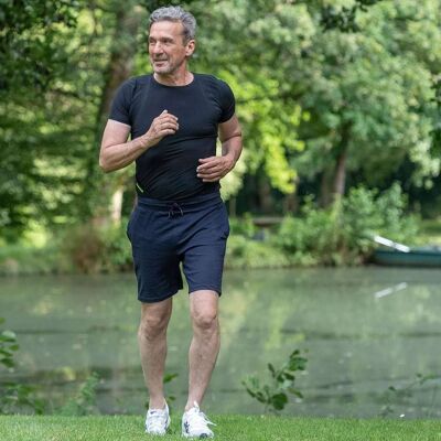 PERCKO - H2.P4 - Sable - Hommes - T-shirt de correction de posture - Publicité PERCKO - H2.P4 - Sable - Hommes - T-shirt de correction de posture - Publicité
