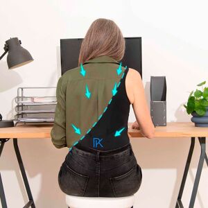 T-Shirt pour le dos avec col en V Modèle Femme - Correcteur de posture PERCKO Noir H2.P4 female - Publicité T-Shirt pour le dos avec col en V Modèle Femme - Correcteur de posture PERCKO Noir H2.P4 female - Publicité