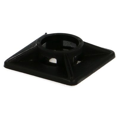 BRW Support Autoadhésif pour Colliers - 2 voies - 27x27 mm - Noir - Collier de Fixation - Publicité BRW Support Autoadhésif pour Colliers - 2 voies - 27x27 mm - Noir - Collier de Fixation - Publicité