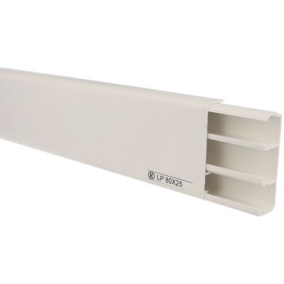 KOPOS Plinthe électrique PVC blanche 80 x 25 mm - Publicité KOPOS Plinthe électrique PVC blanche 80 x 25 mm - Publicité
