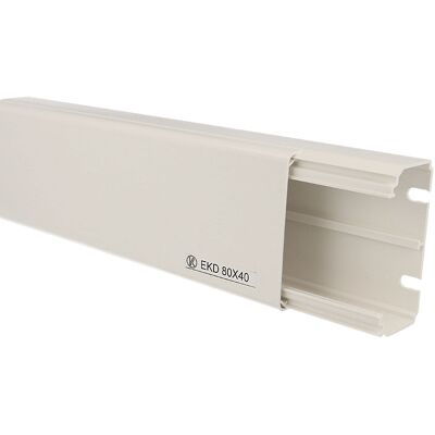 Goulotte électrique PVC 80 x 40 mm KOPOS - Publicité Goulotte électrique PVC 80 x 40 mm KOPOS - Publicité