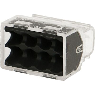 50 bornes Eur'Ohm FastLock pour fil rigide 8 entrées - Publicité 50 bornes Eur'Ohm FastLock pour fil rigide 8 entrées - Publicité