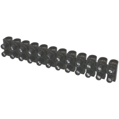 SOLERA Barrette de connexion "domino" 12 entrées 10mm² noire 10 - Publicité SOLERA Barrette de connexion "domino" 12 entrées 10mm² noire 10 - Publicité