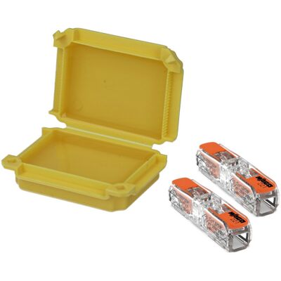 bis-electric Boite de jonction isolante "gel" avec 2 bornes Wago 2 entrées Inline - Publicité bis-electric Boite de jonction isolante "gel" avec 2 bornes Wago 2 entrées Inline - Publicité