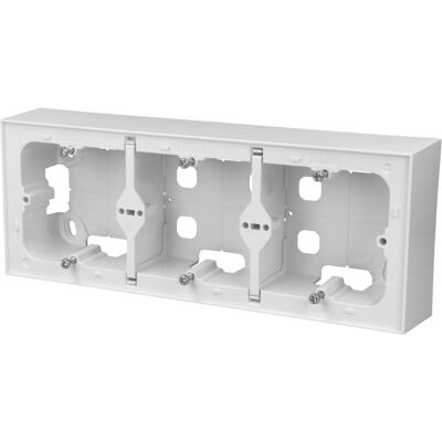 Boitier saillie triple Quadro 45 & Logus 90 Efapel blanc - Publicité Boitier saillie triple Quadro 45 & Logus 90 Efapel blanc - Publicité