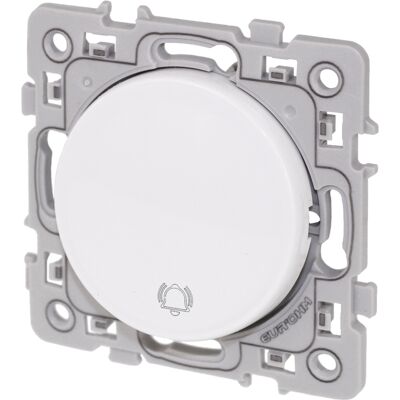 Poussoir pour carillon Blanc Eur'Ohm Square - Publicité Poussoir pour carillon Blanc Eur'Ohm Square - Publicité