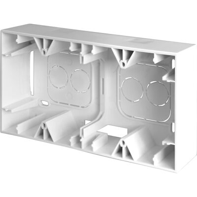 Boitier saillie double Blanc Eur'Ohm Square - Publicité Boitier saillie double Blanc Eur'Ohm Square - Publicité