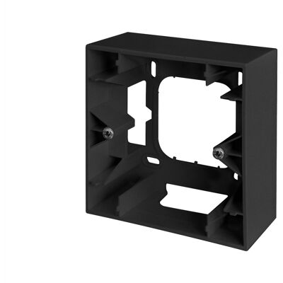Boitier saillie simple Noir Eur'Ohm Square - Publicité Boitier saillie simple Noir Eur'Ohm Square - Publicité