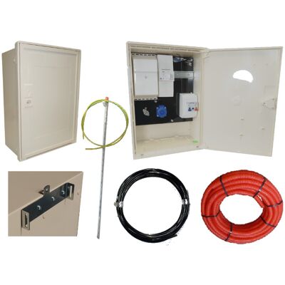 CARRE ROUGE Coffret de chantier mono 30/60A, raccordement sur poteau - Publicité CARRE ROUGE Coffret de chantier mono 30/60A, raccordement sur poteau - Publicité