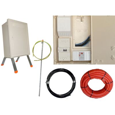 CARRE ROUGE Coffret de chantier TRI 30/60A, raccordement souterrain - Publicité CARRE ROUGE Coffret de chantier TRI 30/60A, raccordement souterrain - Publicité