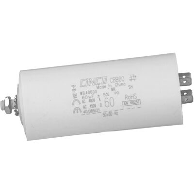 COMAR Condensateur permanent pour moteur triphasé 60μF 450V sorties faston - Publicité COMAR Condensateur permanent pour moteur triphasé 60μF 450V sorties faston - Publicité