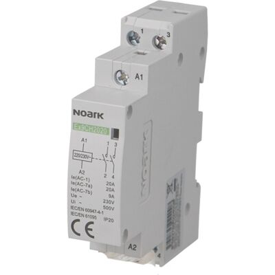 Contacteur modulaire 20A 2NF 230V Noark - Publicité Contacteur modulaire 20A 2NF 230V Noark - Publicité