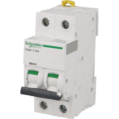 Schneider A9 F74206 IC60 2P 6A Blanc - Disjoncteur - Publicité Schneider A9 F74206 IC60 2P 6A Blanc - Disjoncteur - Publicité