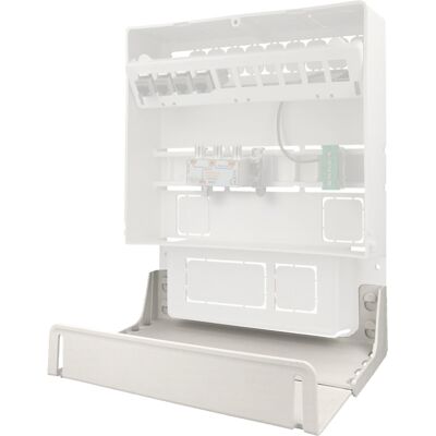 Support de box extensible pour coffret de communication Cofrelec - Publicité Support de box extensible pour coffret de communication Cofrelec - Publicité