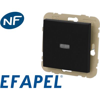 Interrupteur va-et-vient témoin lumineux noir Efapel Logus 90 - Publicité Interrupteur va-et-vient témoin lumineux noir Efapel Logus 90 - Publicité
