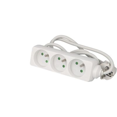 EUR'OHM - 3 prises - 1 m câble - sans interrupteur - Power strip - Publicité EUR'OHM - 3 prises - 1 m câble - sans interrupteur - Power strip - Publicité