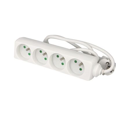 EUR'OHM - Multiprise 4 prises - 1 m câble - Power strip - Publicité EUR'OHM - Multiprise 4 prises - 1 m câble - Power strip - Publicité