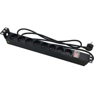 bis-electric Multiprise 8 prises avec interrupteur pour coffret et baie 19" - Publicité bis-electric Multiprise 8 prises avec interrupteur pour coffret et baie 19" - Publicité