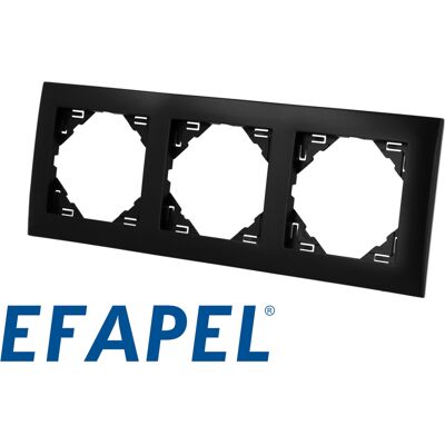 Efapel Logus 90 - cadre 3 éléments - Noir Mat - Publicité Efapel Logus 90 - cadre 3 éléments - Noir Mat - Publicité