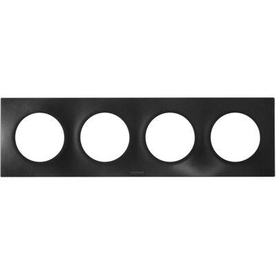 Plaque de finition quadruple Noir Eur'Ohm Square - Publicité Plaque de finition quadruple Noir Eur'Ohm Square - Publicité
