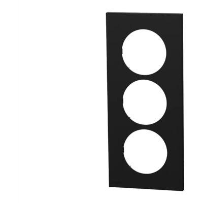 SCHNEIDER ELECTRIC Plaque de finition triple verticale ent. 57 mm Noir onyx Schneider Odace - Publicité SCHNEIDER ELECTRIC Plaque de finition triple verticale ent. 57 mm Noir onyx Schneider Odace - Publicité