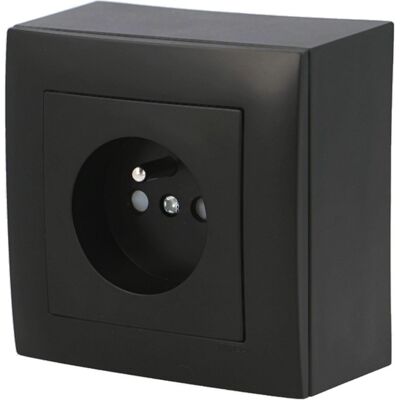 Prise électrique noire Efapel Logus 90 - Publicité Prise électrique noire Efapel Logus 90 - Publicité