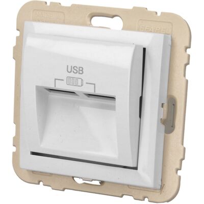 Prise chargeur USB double blanc Efapel Logus 90 - Publicité Prise chargeur USB double blanc Efapel Logus 90 - Publicité