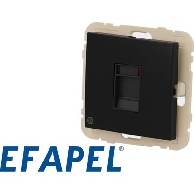 Efapel - 90751 - Noir mat - Logus 90 - Plaque RJ45 - Publicité Efapel - 90751 - Noir mat - Logus 90 - Plaque RJ45 - Publicité