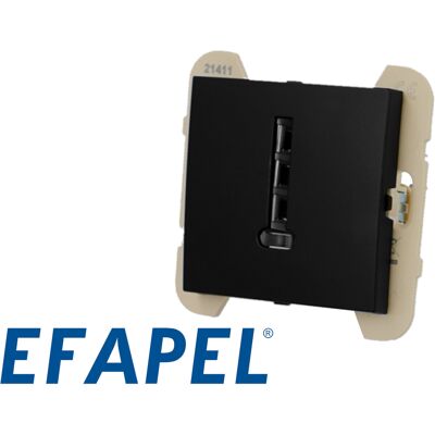 Prise téléphone T8 noire mat Efapel Logus 90 - Publicité Prise téléphone T8 noire mat Efapel Logus 90 - Publicité